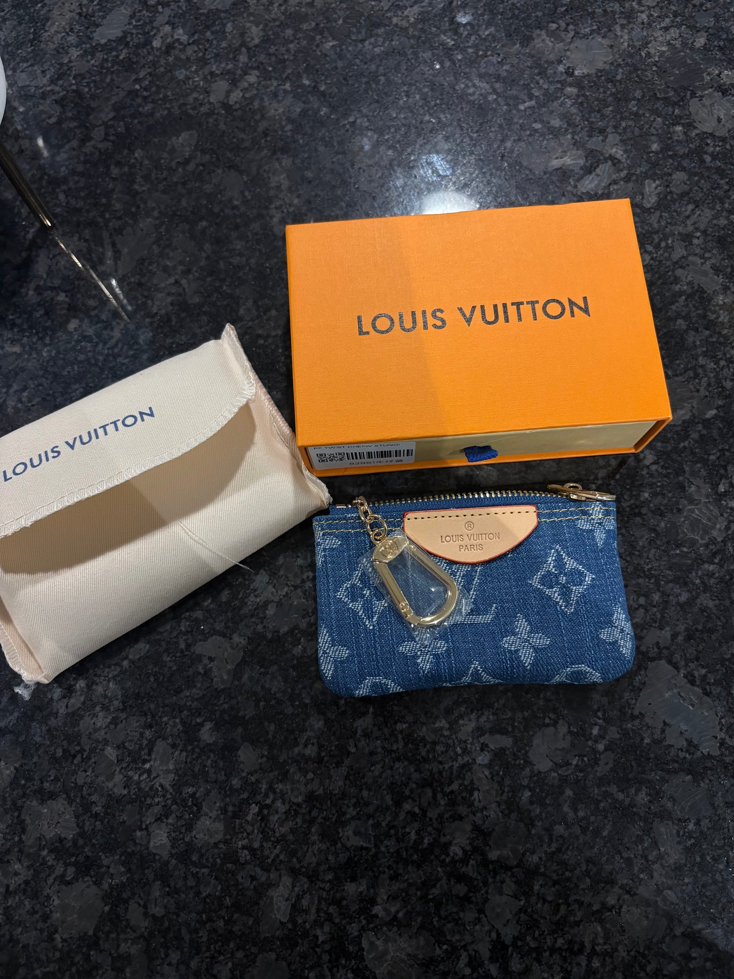 Denim lux pouch