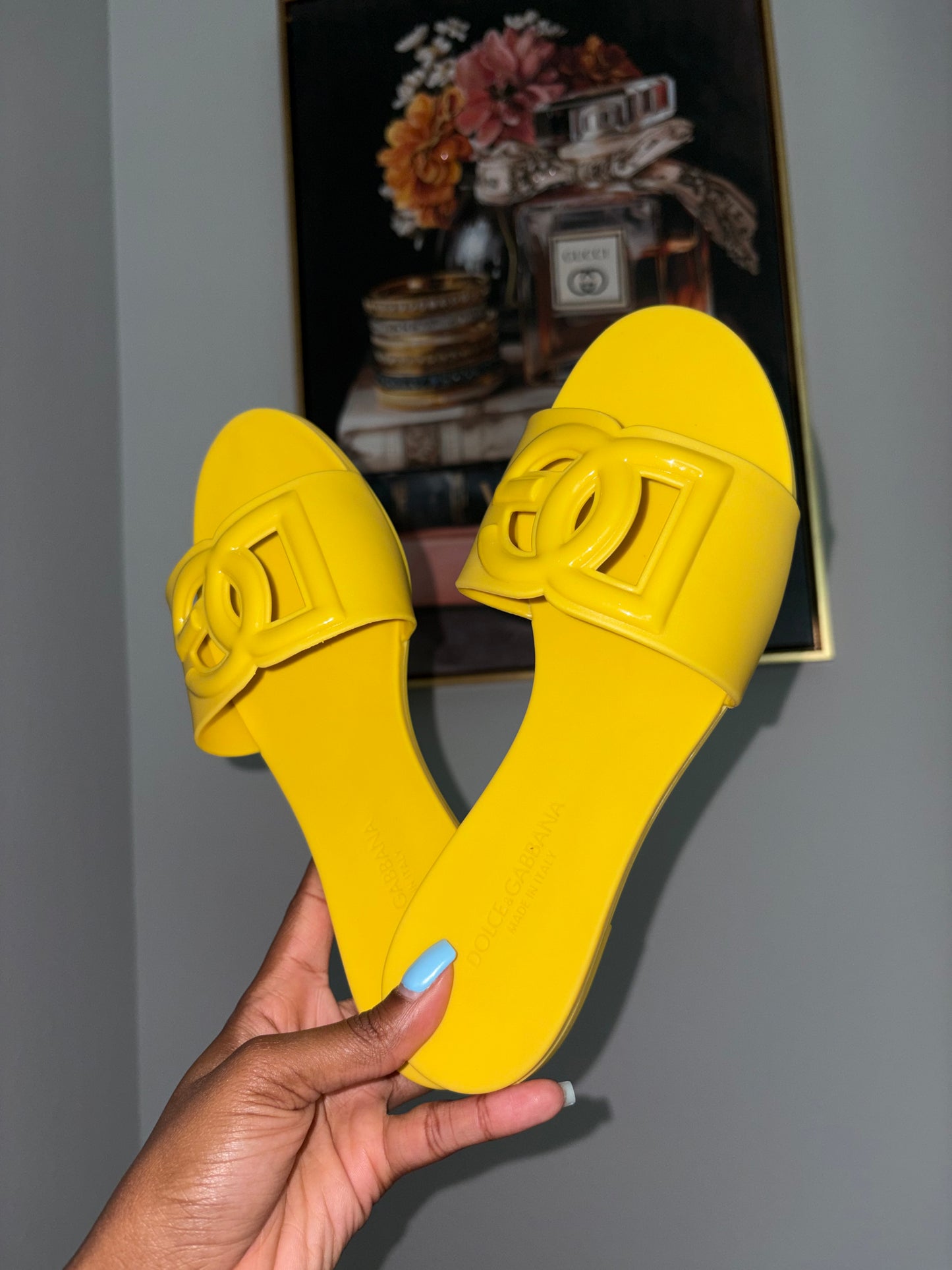 Dupe yellow d&g sandals